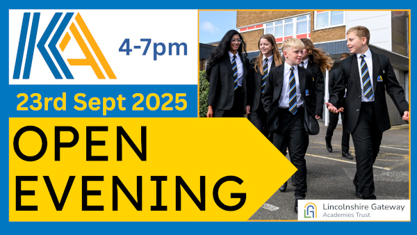 Open Evening — Tuesday 23rd September 2025 from 1600–1900.